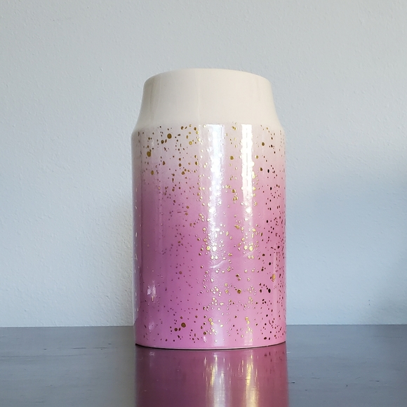 Soiree Pink Ecru Ombre Vase - Set of 2 - Picture 2 of 7